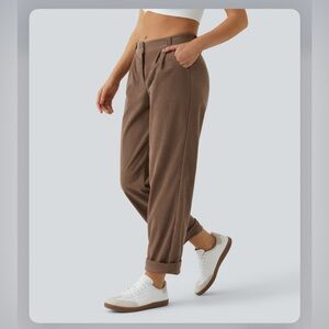 HALARA Brown Ankle-Length Cropped Pants
